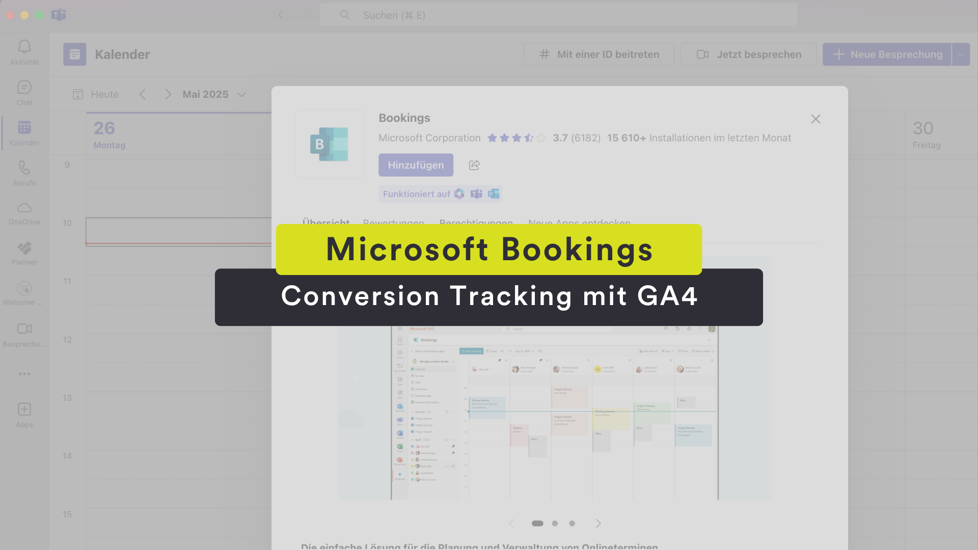 HowTo: Microsoft-Bookings-Anfragen mit Google Analytics und Tag Manager tracken